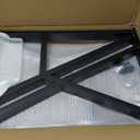 Table Legs-27inches Height 20inches Wide Furniture Desk Bench Dining Legs Adjustment Feet Pads K Shape Black Metal Table Legs Set of 2 (27"H20"W)