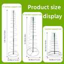 3 Pack 53.6" Spiral Plant Support Stakes, Adjustable Metal Pea Trellis for Climbing Plants, Garden Support Rings with 9 Extension Rods & 9 Ground Stakes for Potted Plants, Vegetables, Flowers,Peas