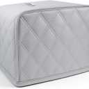 Toaster Covers, 2 Slice Quilted Cotton Linen Toaster Cover, Universal Size Dust And Fingerprint Protector For Small Kitchen Appliances, Gray
