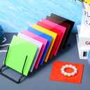 Suzile 30 Pcs Colored Acrylic Sheets 1/8 Inch Thick for Laser Cutting 3.9"x3.9" Cast Opaque Acrylic Sheets with Protective Paper for Art DIY Crafts Display