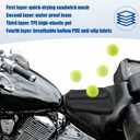 NQEUEPN Universal Motorcycle Seat Cushion, High Elastic Gel 3D Honeycomb Gel Seat Cover Pad Breathable Shock Absorption Motorcycle Passenger Long Rides Accessories