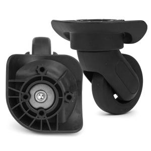 Zoofen Luggage Wheels Replacement 2 pcs Suitcase Replacement Wheels Wear-Resistant Luggage Carry On Spinner Wheels with 4 Screw Holes (ZA-84C)