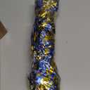 Anderson's Metallic Blue and Gold Foil Textured School Spirit Shakers, Cheerleader Pom Poms, Football, Basketball, Homecoming Squad, Team, Party, Dance, Club, Performance, Fan Celebration Pack of 10