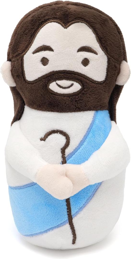Jesus Plush Stuffed Doll Finding My Friend Jesus Doll 8" Easter Mary Plushies Easter Party Easter Favors Gift for Kids (Blue)