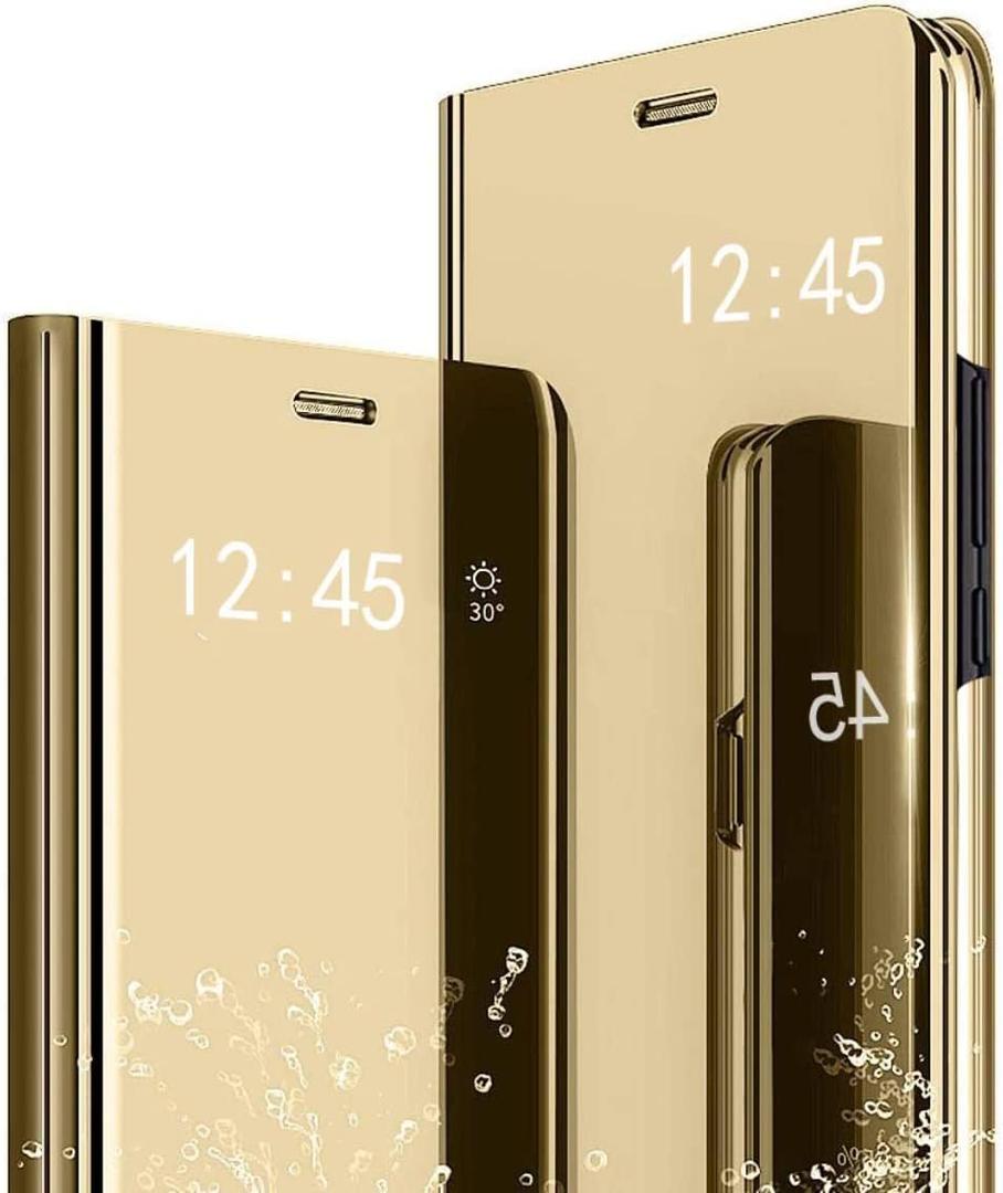 for Samsung Galaxy Z Fold 7 Case Clear View Makeup Mirror, Slim Phone Case, with Kickstand Leather for Galaxy Z Fold 7 Phone Case, Luxury Clear View Cover for Samsung Fold7 View