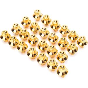 RTRHINOTUNING 100pcs 7mm/0.28in Hole Replacement Wheel Lip Rivets Nuts Wheel Rim Rivets Gold for ABS Plastic