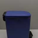 TIPGO Slim Bathroom Trash Can with Lid Soft Close, Step Pedal, 6 Liter / 1.6 Gallon Stainless Steel Trash Bin, Small Garbage Can for Bedroom, Office, Kitchen (Navy Blue)