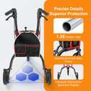 3 Wheel Walkers for Seniors, Narrow Foldable Wheeled Rollator Walker, Lightweight Three Wheels Rolling Walker, 350lbs Capacity, Height Adjustable Rollator for Elderly, Aluminum Alloy