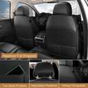 HAIYAOTIMES Leather Car Seat Covers Front Pair, Waterproof Faux Leather Seat Covers for Cars, Non-Slip Car Interior Covers Universal Fit for Most Cars Sedans Trucks SUVs, Black/Red