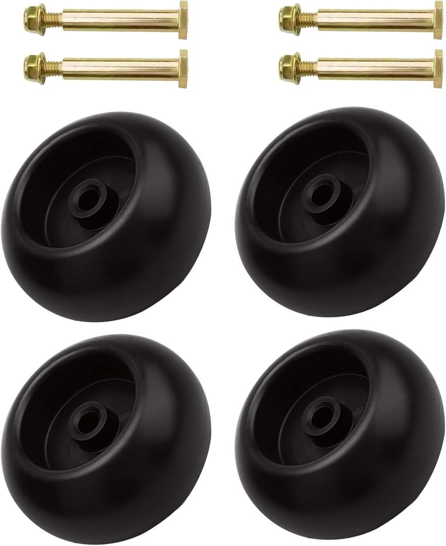 4 Pack Mower Deck Wheels for Most 42" 46'' 48'' 50" 52'' and 54" Decks, replces for Husqvarna 532174873 589527301 Cub Cadet 753-04856A MTD 133957 174873 734-03058