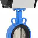 DN125mm Wafer Type Pneumatic Butterfly Valve PTFE sealing 5 Inch with Stainless Steel 304 Plate