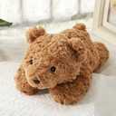 Large Weighted Teddy Bear Stuffed Animal 27.5" 5.5Lbs, Sturdy and Fluffy Brown Bear Plush Toy for Adutls Cuddle, Cute Plushy Hugging Pillow Toy for Adutls
