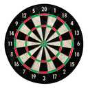 Franklin Sports Bristle Dart Board - Professional Steel Wire Dartboard - Regulation Sized 18" Inch Steel Tip Darts Board - Self Healing Sisal Dartboard for Adults