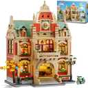 INSOON University Club House Building Set with Light,1629PCS City Campus Architecture Model with Painting Drama Baking Music Club, Home Decor Construction Building Block Gift for Adults Boys Girls 12+