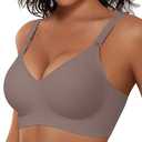 Vertvie Womens Wireless Bras No Underwire Push Up Bra Seamless Supportive Full Coverage Everyday Bras Regular and Plus Size XL