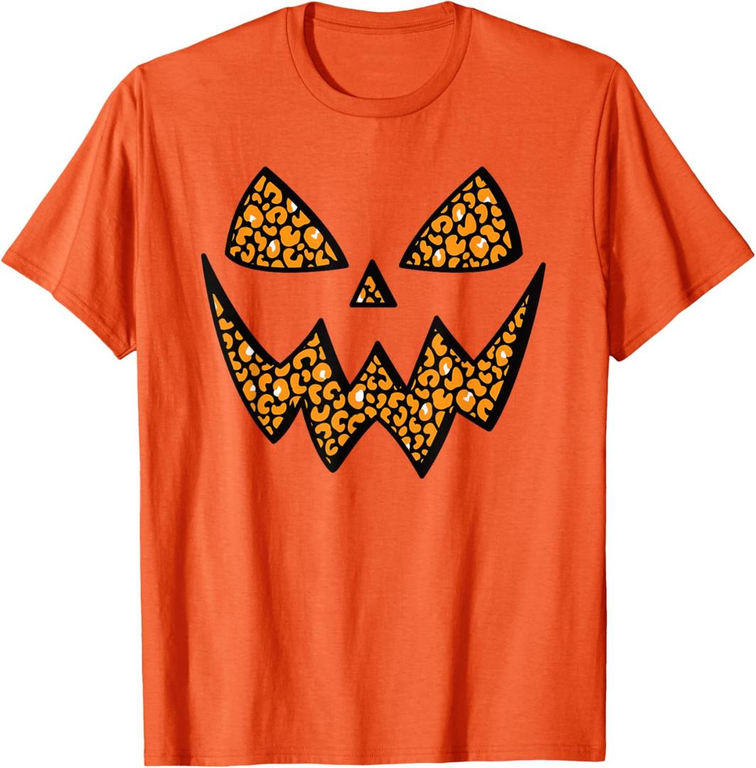Halloween Jack O Lantern Pumpkin Face Men Women Kids T-Shirt