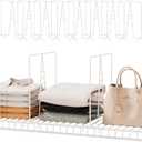 Urban Deco 8PK Shelf Dividers for Wire Shelves Closet Shelf Divider Organizer Wire Shelf Dividers for Closet Organization,Shelves,Bedroom,Kitchen,Cabinet Storage Easy to Install-White