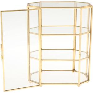 3-Tier Jewelry Box Glass Makeup Organizer Jewelry Box Multifunction glass display case for Table Decoration Storage