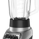 BLACK+DECKER PowerCrush Countertop Blender, 6-Cup Glass Jar, For Smoothies and More, Stainless Steel Blade, 4 Speed Settings to Puree, Crush Ice, Chop, Dice, and Pulse, Dishwasher Safe, 700W Motor