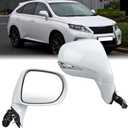 Right Passenger Side Mirror Compatible With 2013 2014 2015 Lexus RX350 RX450H Mirrors with Mirror Power Folding Memory Turn Signal Puddle Light Heated Power Glass White(16Pins)