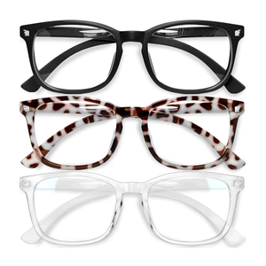 FONHCOO Blue Light Blocking Glasses Fashion Round TR90 Frame Transparent Eyewear Anti UV Computer Glasses for Women Men