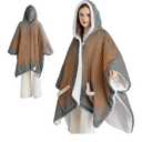 Bedsure Heated Blanket Wearable Shawl - Electric Wrap Poncho Blanket Hoodie for Adult, Birthday Gifts for Mom Women, Sherpa Heating Throw with 4 Time Settings & 6 Heat Settings, 55x64 inches, Grey