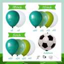 141Pcs Soccer Balloons Garland Arch Kit, Sage Green Olive Green Dark Green White Balloons with 22Inch Soccer Balloons for Boys Football Sports Themed Birthday Party Decorations
