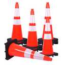 Traffic Safety Cone 28 Inches, with Reflex Collars of Parking Lots, Lane Road Traffic Control Construction Driving Safety Cone 8 Pack