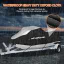 Jet Ski Cover Jetski Cover Compatible with Yamaha Seadoo, Trailerable Jet Ski Covers 2 3 Seater UV Resistant Waterproof Heavy Duty Jetski Covers with 2 Air Vents Suitable for PWC Lengths 115'' to 120"