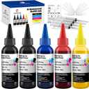 Ink Refill Kit for HP Printer Cartridges HP 67 67XL 60 61 62 63 65 65XL 910 950 951 952 962 932 933 920 901 902 Refillable Ink Cartridges CISS System (100ml, Black, Cyan, Magenta, Yellow)