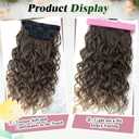 Aisaide Clip in Hair Extensions, 4PCS 16 inch Curly Hair Extensions Short Curly Lace Weft Extension Clip Ins Invisible Natural Hairpieces for Women,Ombre Chocolate Brown