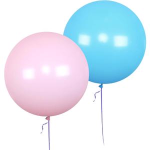AZOWA 24 Inch Pink and Blue Balloon 20 Large Latex Round Balloons for Party Wedding Birthday Baby Shower Decoration (Pink and Blue, 20 Pcs)