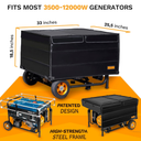 IGAN Generator Covers While Running for most 3500w-12000w Generators - Ultra Heavy Duty Generator Covers for Outside - Portable Waterproof Generator Cover, Generator Enclosure Outdoor, Black