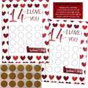 4 x 2PCS Valentine's 14 Things We Love About You Scratch Off Cards, Valentine's Advent Calendar, Personalized Gift for Him Her Husband Wife Girlfriend Boyfriend (2Pcs - We Love)