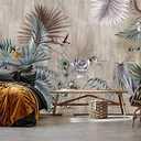 Dslbz Flower Bird Plant Wall Mural Wallpaper for Bedroom 98" x 71"(W x H)