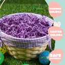 JOYIN 4 Pcs Easter Bamboo Baskets Gift Woven Baskets with Handles and 4 Colors Grass Paper Shreds, Candy Wicker Candy Toys Storage Bucket for Easter Egg Hunt, Kids Party Supplies(9" X 8")