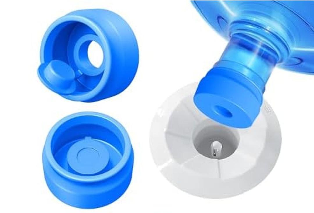 Gofriipai 3 and 5 Gallon Water Jug Cap, Silicone Reusable Replacement Cap, Non Spill Bottle Caps for 55mm Bottle Water Dispenser Caps - Pack of 2