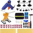 59PCS Paintless Dent Repair Kit Professional Dent Puller for Small to Medium Dents, Auto Dent Removal Tool with Golden Lifter & Bridge Puller, Hot Glue Body Repair Set for Door Dings