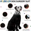 ROZKITCH Post-Surgery Dog Recovery Suit, Anti-Licking Bodysuit for Dogs, Neuter & Spay Recovery Shirt, Full Coverage Surgical for Dogs, Cone Alternative Four-Sleeve Black L