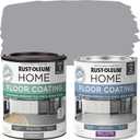 Rust-Oleum 367600 Home Interior Floor Coating Kit, Semi-Gloss Aged Gray