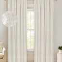 100% Blackout Shield Linen Blackout Curtains 84 Inches Long 2 Panels Set, Black Out Curtains for Bedroom, Thermal Insulated Rod Pocket Window Drapes Living Room, 50W X 84L, Beige