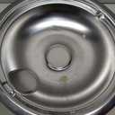 4-Piece Drip Pans Set - Compatible with GE Stoves - Chrome Finish Electric Stove Burner Drip Pans - 2 x 6inch, 2 x 8inch Stove Drip Pans - GE Stove Drip