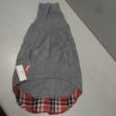 KYEESE Dog Sweater Soft Pullover Dog Sweaters for Dogs Male Warm Turtleneck Small Dogs Sweater with Gingham Patchwork Stretchy Knitwear Cat Clothes Comfy Pet Coat for Fall Winter Cold Weather (Medium7-13lbs, 1# Grey)