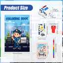 Cinrobiye 72 PCS Police Coloring Books Party Favors Set Policemen Party Favors Goodie Bag Fillers Police Birthday Party Supplies DIY Stickers Temporary Tattoos Prizes Crafts for Home Classroom