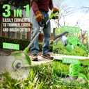21V Cordless Weed Wacker, 2 X 2.0Ah Battery Powered Weed Eater