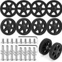8 Pcs Luggage Wheels Replacement, 50mm/1.97in Suitcase Replacement Double Wheels, Wear-Resistant Rubber Spare Suitcase Casters Luggage Repair Parts, V-A51