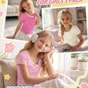 Custoneei 3 Pack Girls Short Sleeve Tees, 3-Color, 13-14 Years