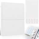 Refillable A5 Binder 6 Ring Cover for Planner Journal Budget Notebook Making with 300 PCS Binder Sheet Converter Sticker, Loose Leaf Cover with 20mm Inner Diameter Ring (Smooth-white)