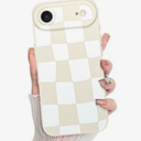 KANGHAR Compatible with iPhone Air Case 2025, Silicone Stripes Cute Pattern, Camera Protection Soft Slim Phone Cover for Girls Women -White