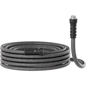 Garden Hose 25ft x 5/8",Flexible Water Hose,Lightweight Braided Hose with Swivel Handle,Leak-Free Connections, Male to Female Fittings, Kink Resistant Durable Hybrid Hose,Grey